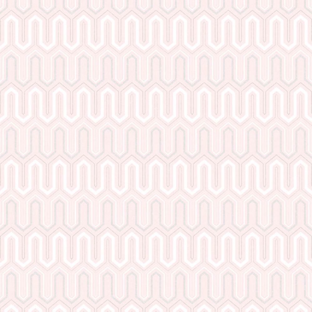 Patton Wallcoverings GX37612 GeometriX Zig Zag Wallpaper in Pink, Grey, Rose, Dove